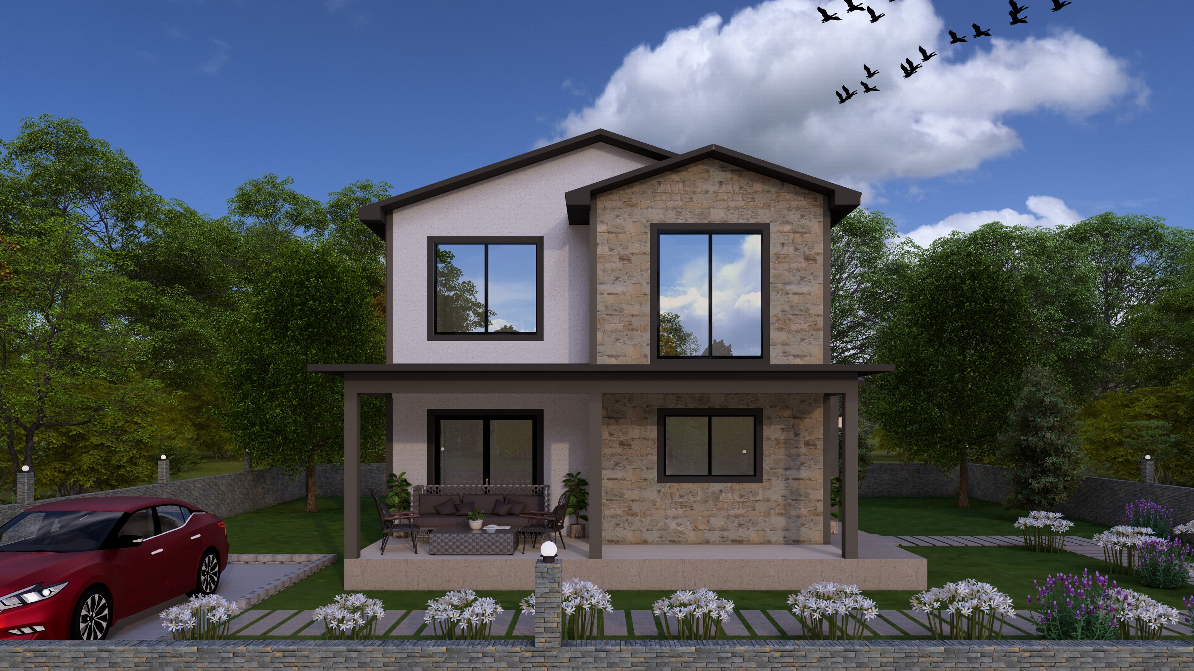 110 m² İki Katlı Hafif Çelik